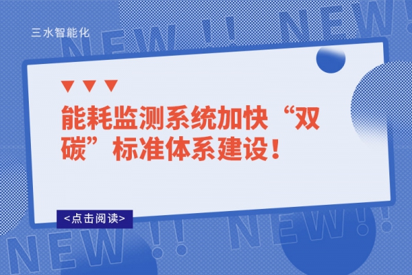 能耗監(jiān)測(cè)系統(tǒng)加快“雙碳”標(biāo)準(zhǔn)體系建設(shè)！