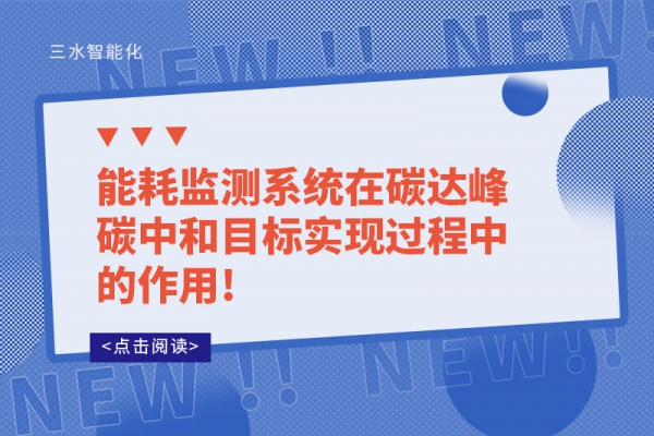 能耗監(jiān)測(cè)系統(tǒng)在碳達(dá)峰碳中和目標(biāo)實(shí)現(xiàn)過(guò)程中的作用!